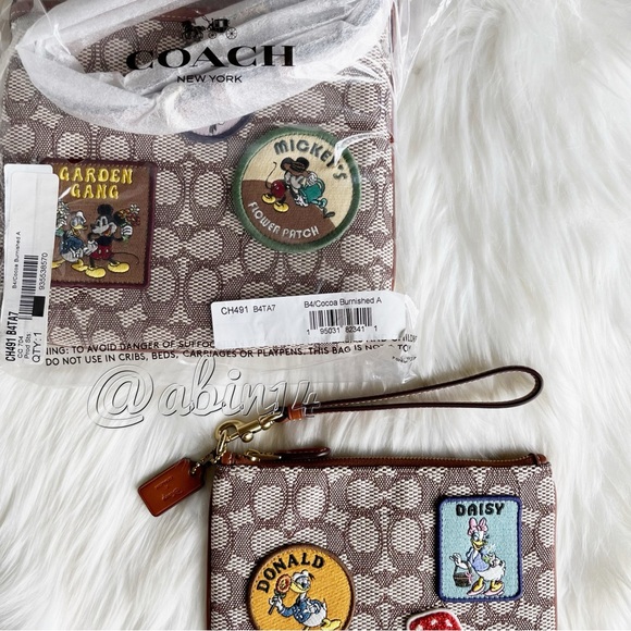 Bundle of Coach Jacquard Disney Wristlet and Kitt Messenger Crossbody - Picture 4 of 4